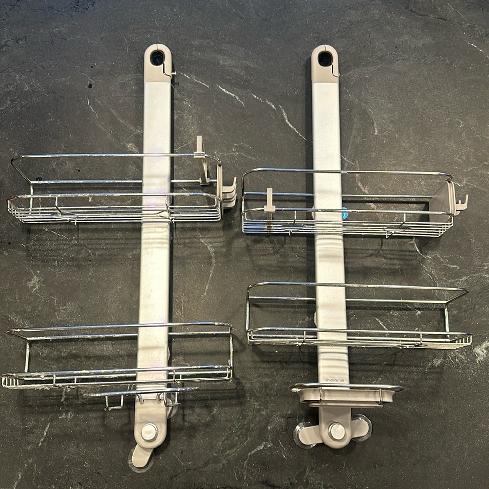 2 Simplehuman Shower Caddy’s